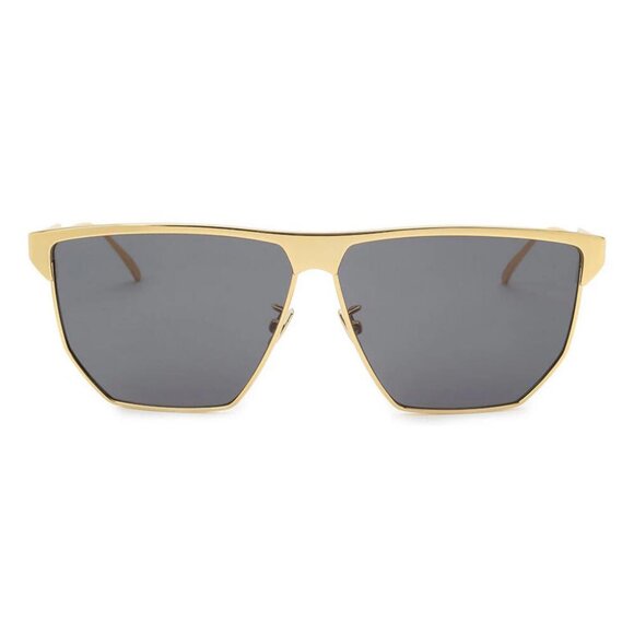 NEW BOTTEGA VENETA SUNGLASSES BV1069S 001 UNISEX GOLD GEOMETRIC EYEWEAR main image 4